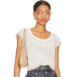 NWT Free People Garner Tee - Tea Combo - X-Small